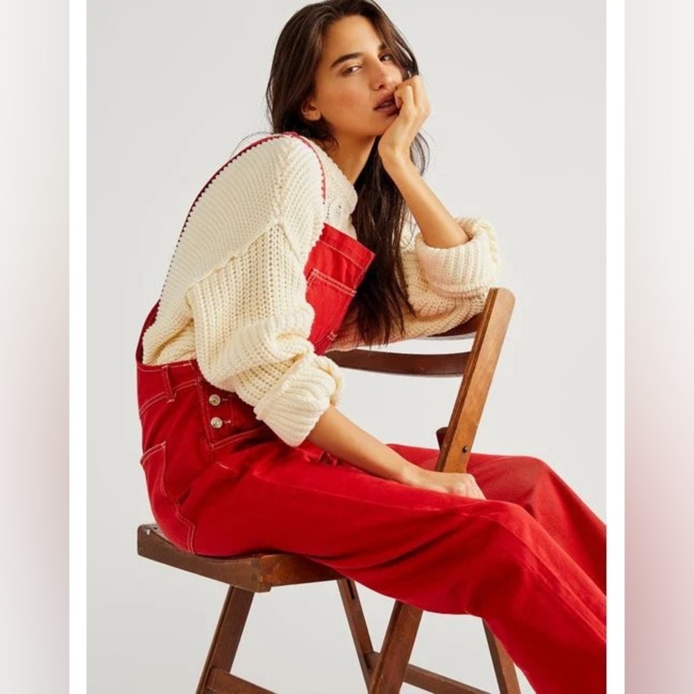 Free People We The Free Ziggy Denim Overalls in Heart Eyes - Picture 3 of 14